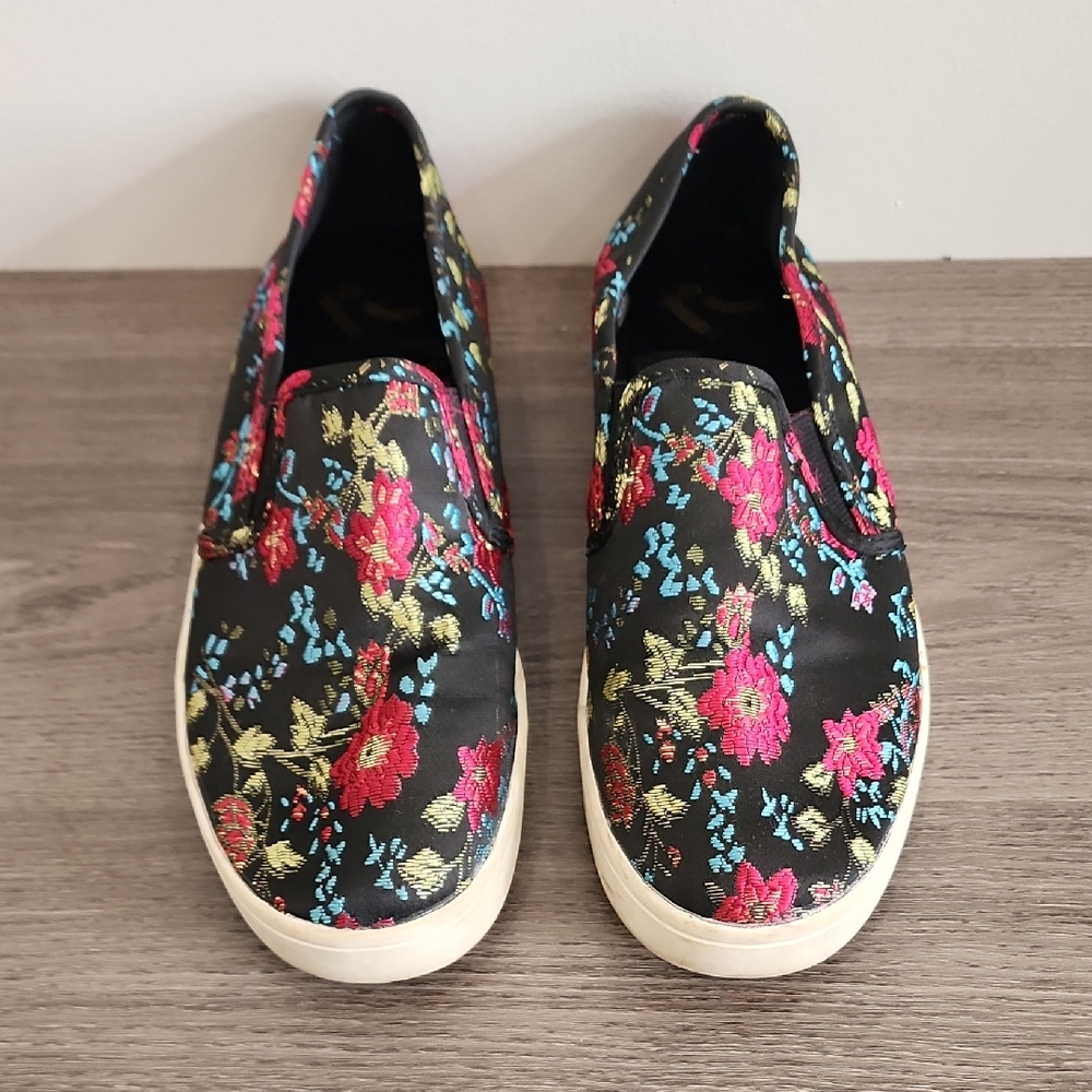 Report Black Floral Slip-On Sneakers